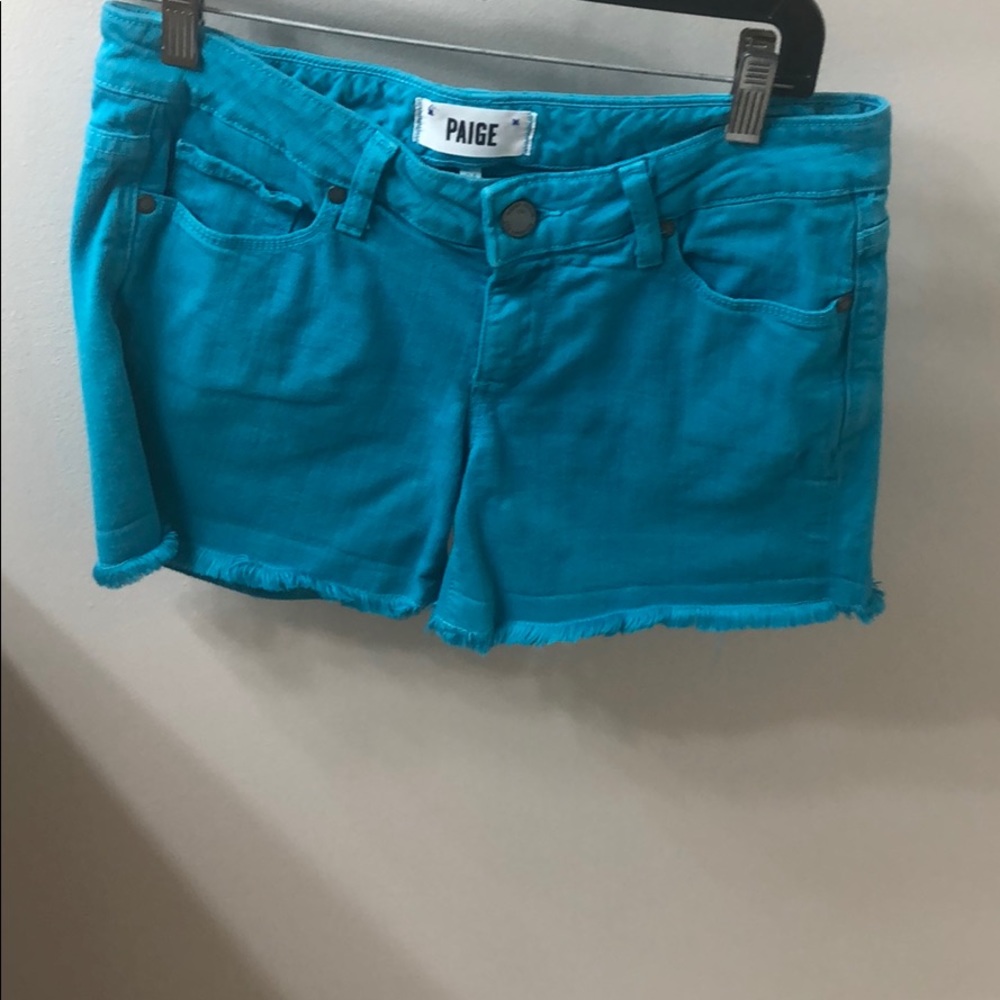Paige denim electric blue shorts